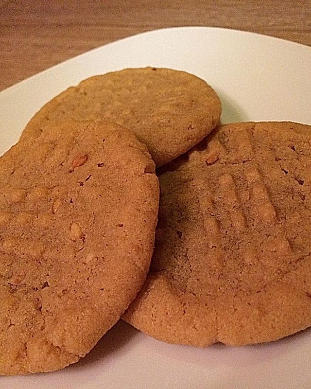 Saftige Erdnussbutter - Cookies