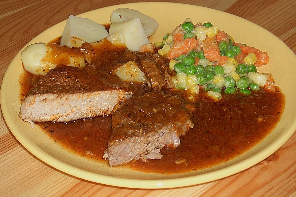 Thüringer Sonntagsbraten halb und halb