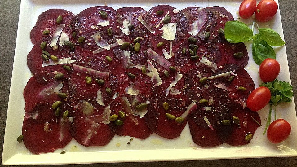 Rote Bete Carpaccio Mit Schafskase