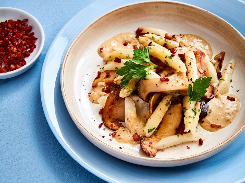 Spargel mit Steinpilzsauce von garten-gerd| Chefkoch