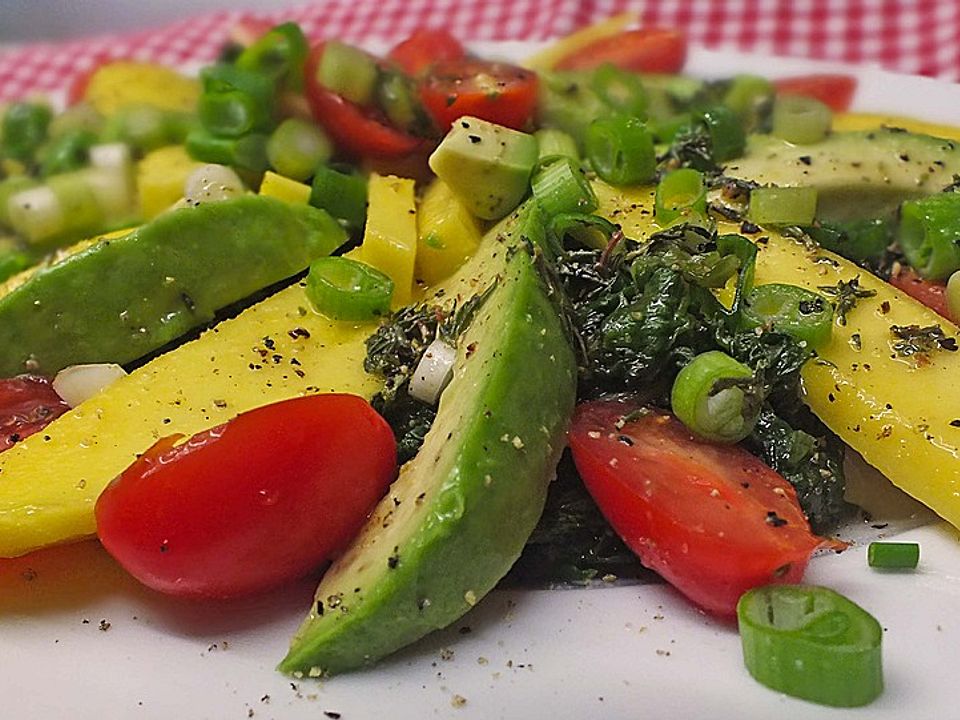 Spinatsalat mit Mango und Avocado von eva.h| Chefkoch