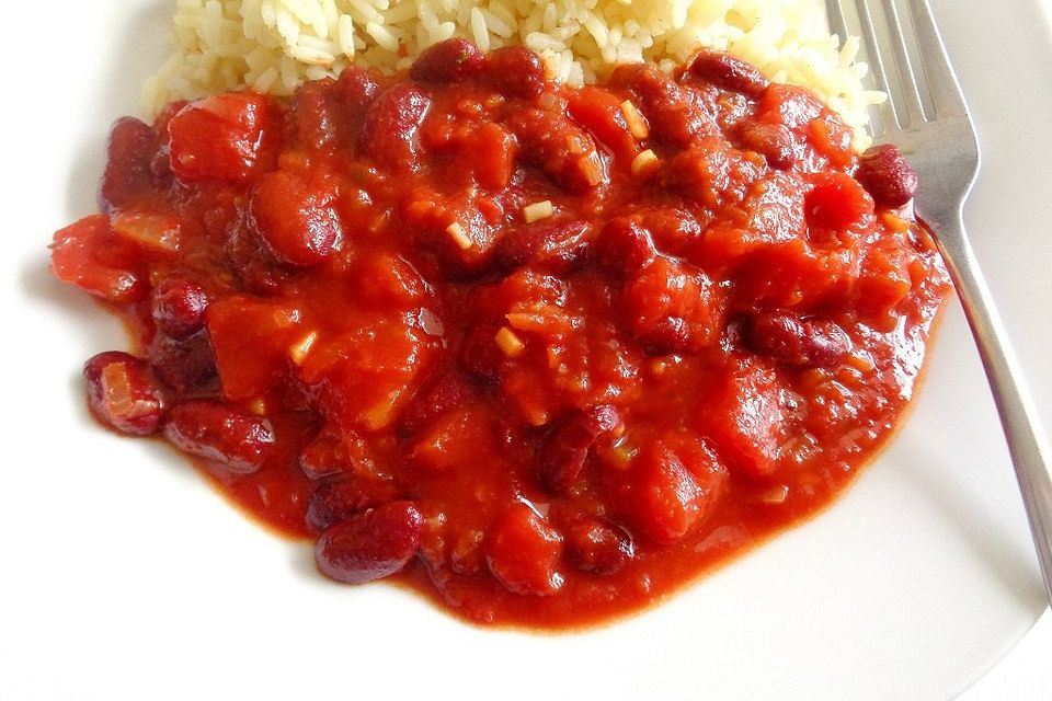 Bohnen in Tomatensauce