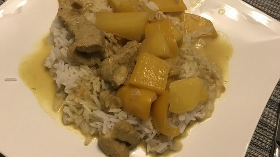 Putengeschnetzeltes auf Mango - Curry - Reis von wolfi2602 Putengeschnetzeltes auf Mango - Curry - Reis von wolfi2602