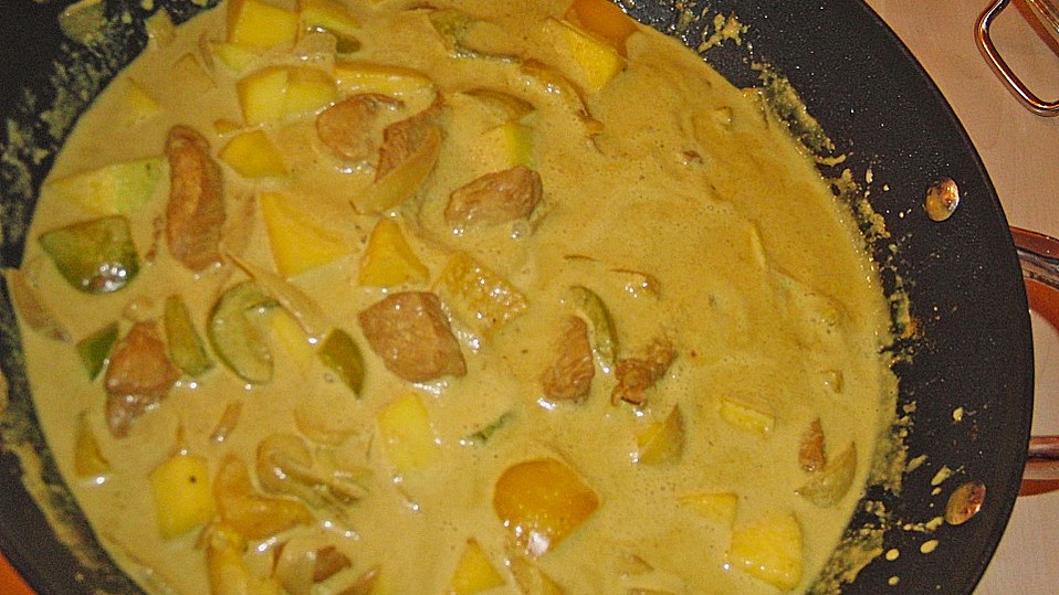 Putengeschnetzeltes auf Mango - Curry - Reis von wolfi2602 Putengeschnetzeltes auf Mango - Curry - Reis von wolfi2602