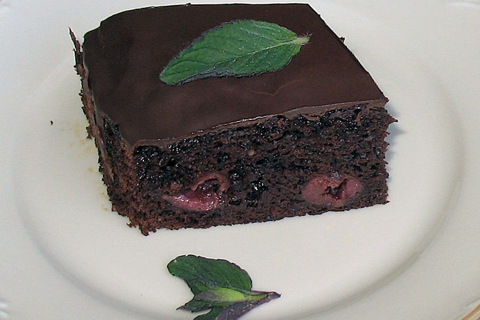 Schoko - Minz - Kirschkuchen