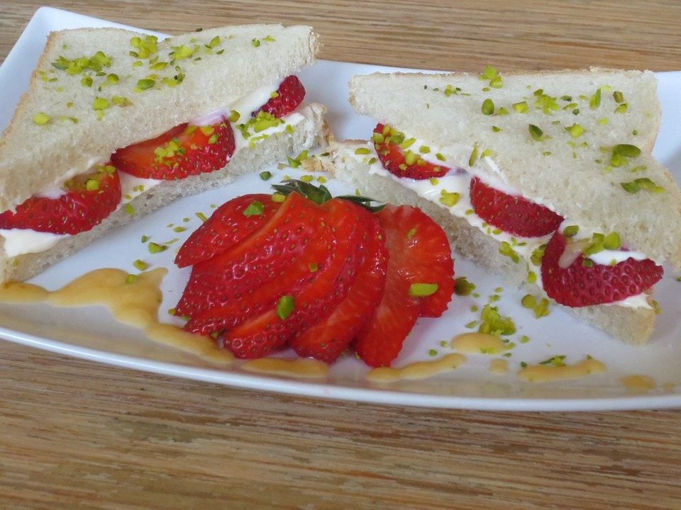 Sandwiches mit Erdbeeren| Chefkoch