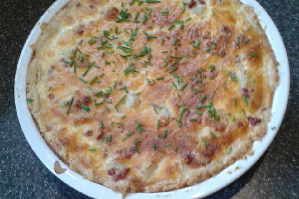 Spargelquiche mit Schinken