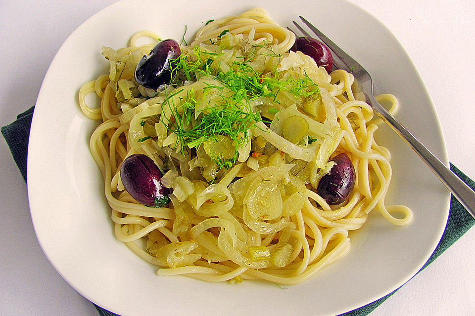 Spaghetti mit Fenchel