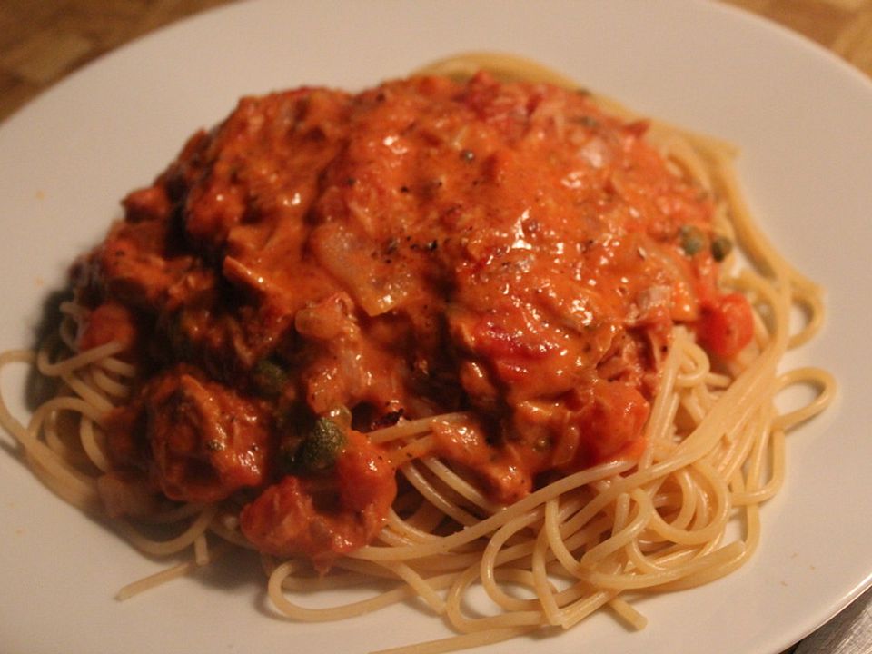 Spaghetti mit Thunfisch - Soße von pralinchen| Chefkoch