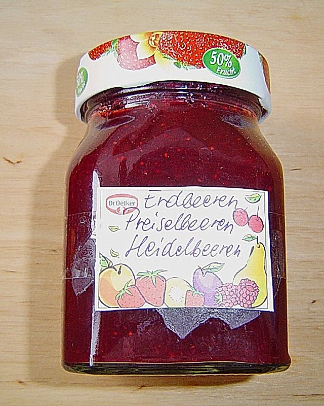 Erdbeeren - Preiselbeeren - Heidelbeeren Marmelade