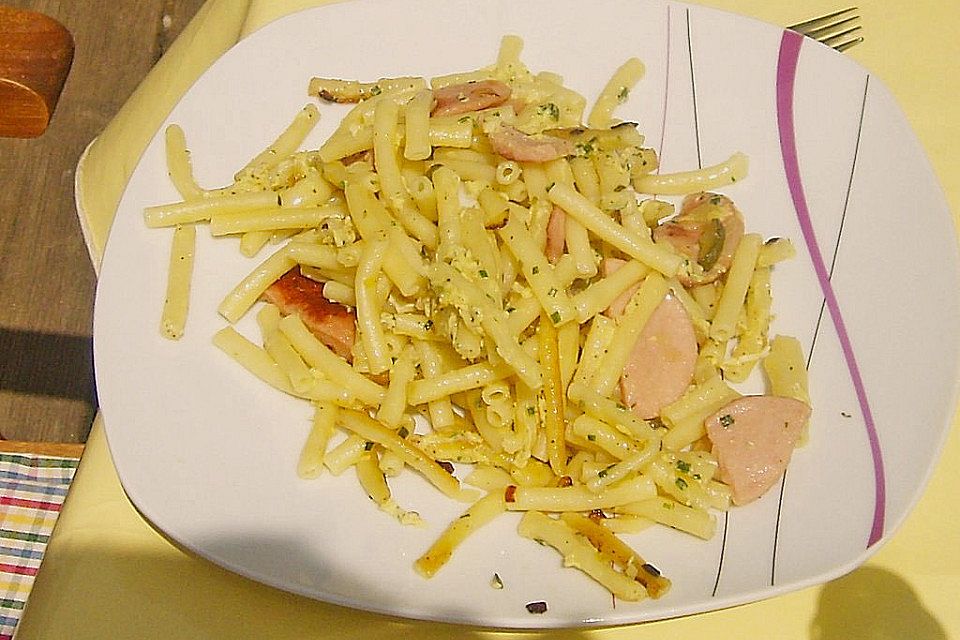 Nudel - Wurst Pfanne