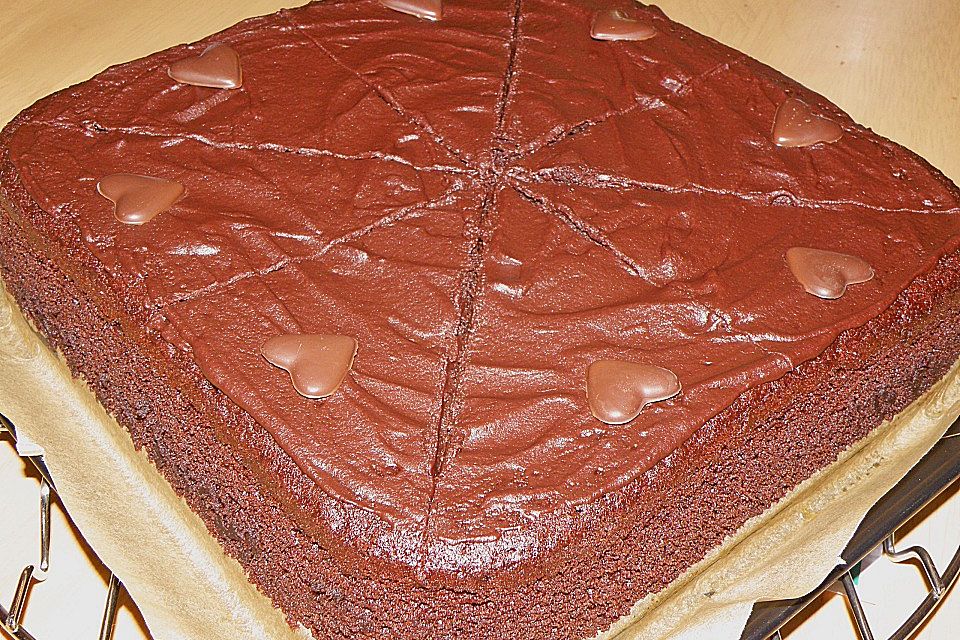 Kuchen mit Schokoladenpudding