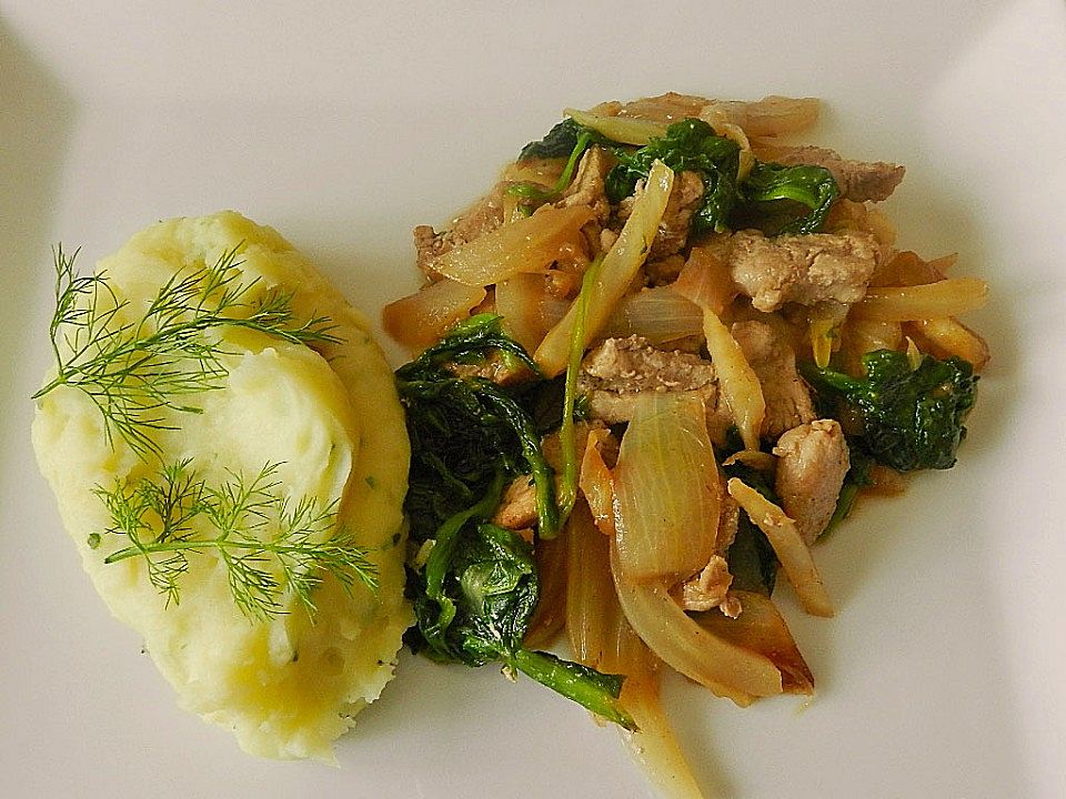 Filetpfanne mit Blattspinat von Ergobiene| Chefkoch