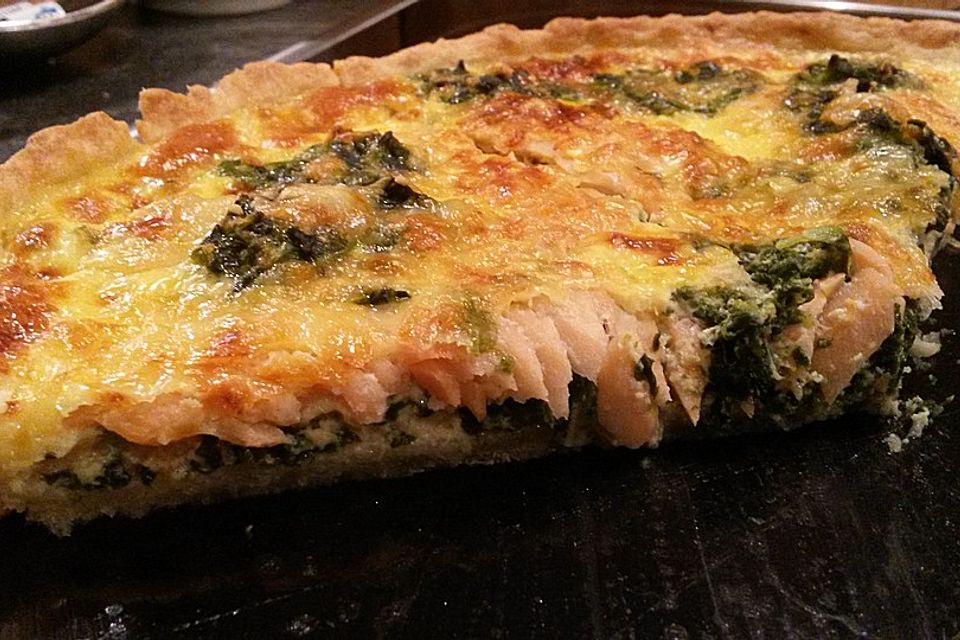 Lachs - Spinat - Tarte