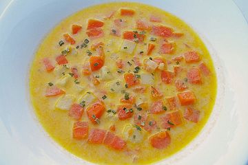 Cremige Käse - Gemüse - Suppe