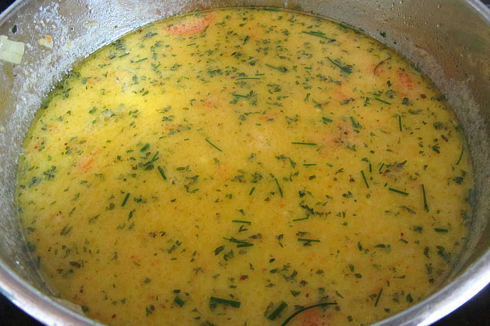 Cremige Käse - Gemüse - Suppe