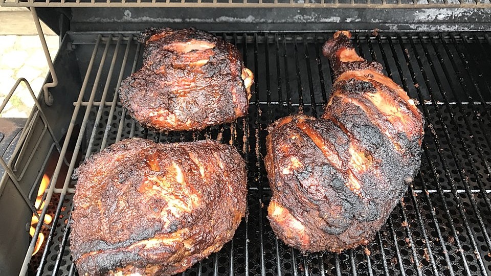 Putenoberkeule indirekt grillen