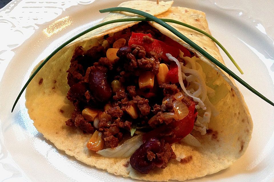 TexMex gefüllte Tortillas