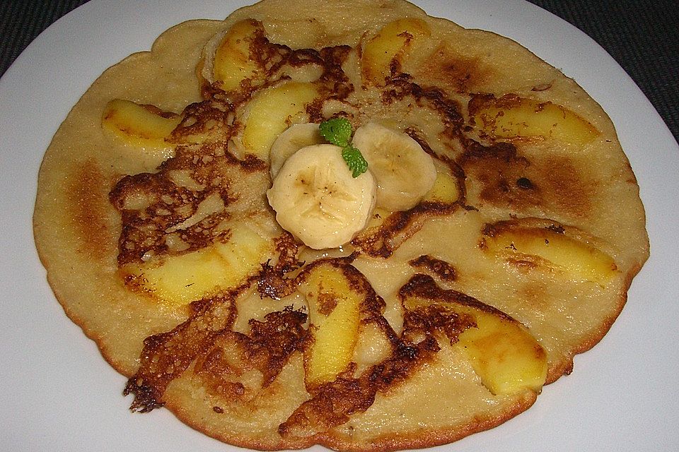 Apfel-Bananen-Pfannkuchen