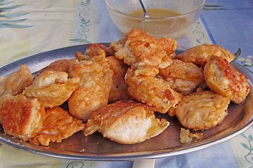 Hähnchenfilets mit Honig - Senf - Dip