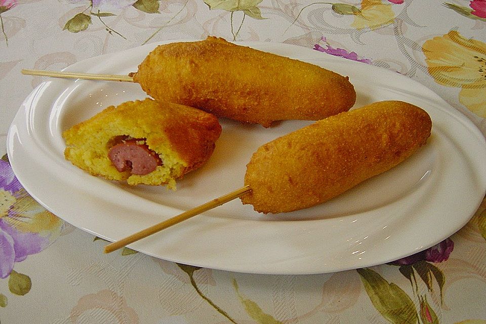 Corn Dogs mit lockerem Buttermilchteig