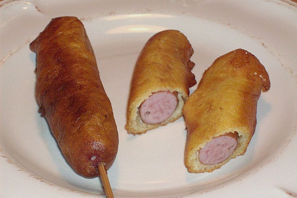 Corn Dogs mit lockerem Buttermilchteig