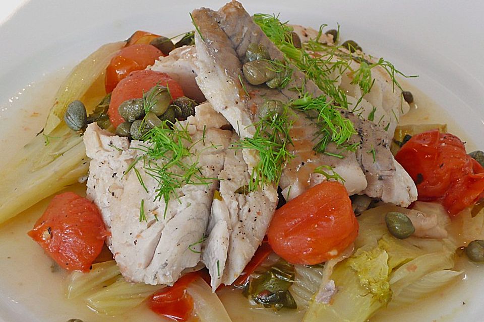 Fischpfanne mit Fenchel und Tomaten