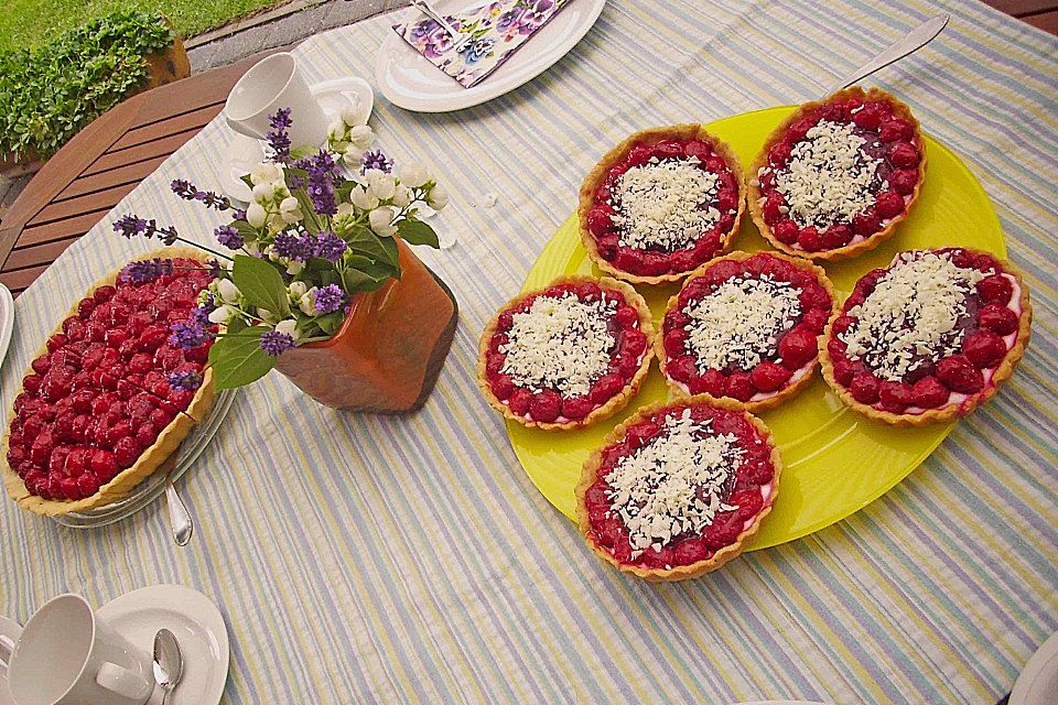 Erdbeertarte mit weißer Schokoladencreme