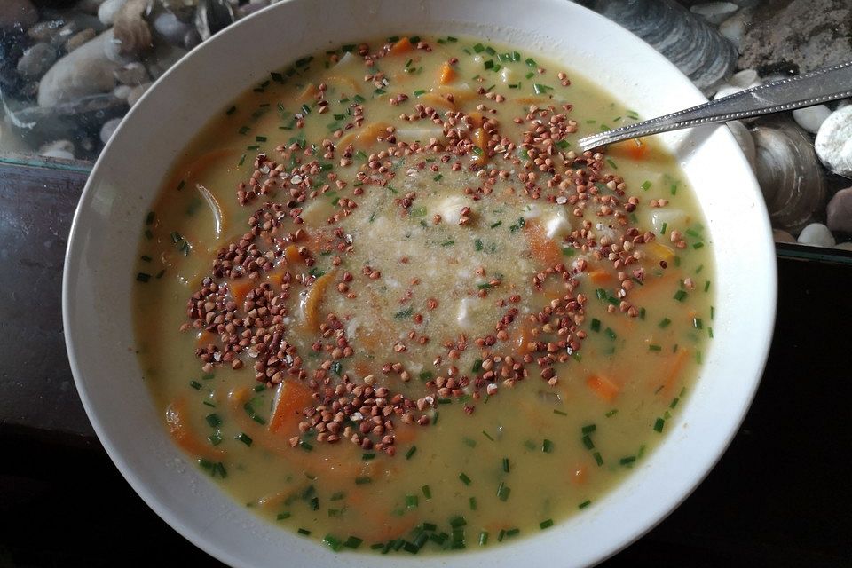 Geröstete Grünkernsuppe