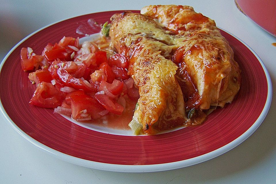 Enchiladas mit Brokkoli-Ricottafüllung