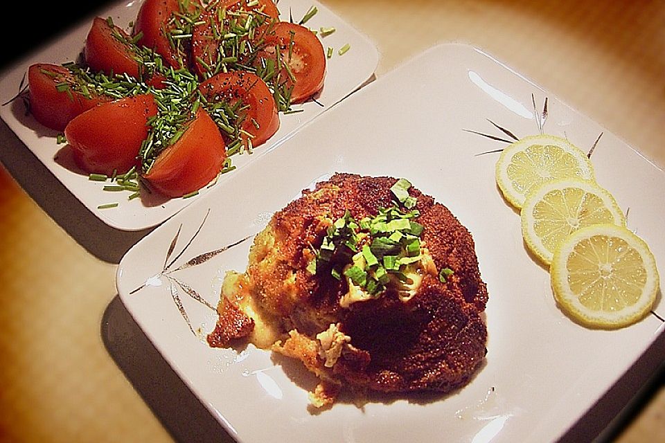 Gefülltes Kalbsschnitzel mit Bärlauch