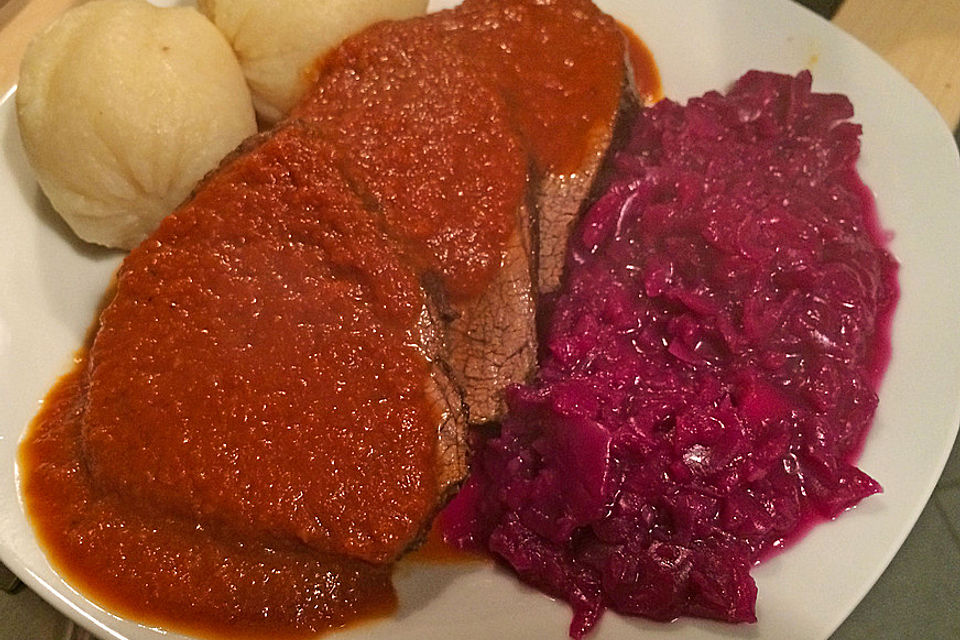 Albertos Brasato aus Tafelspitz in Spätburgunder