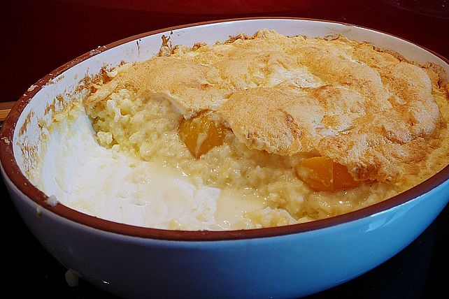 Milchreis mit Pfirsichen und &amp;quot;Schneedecke&amp;quot; von ZwergTomate| Chefkoch