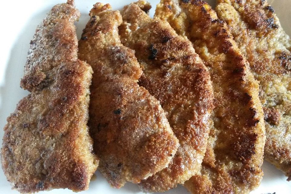 Panierte Schnitzel aus dem Backofen