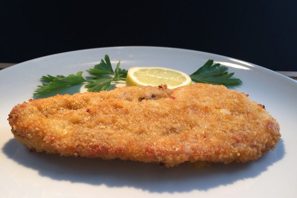 Panierte Schnitzel aus dem Backofen