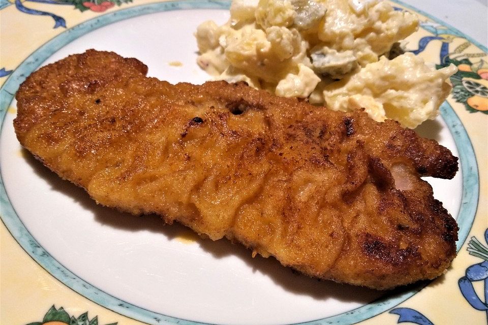 Panierte Schnitzel aus dem Backofen