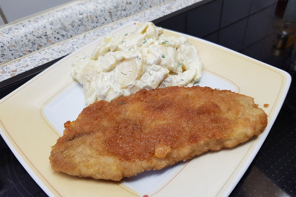 Panierte Schnitzel aus dem Backofen