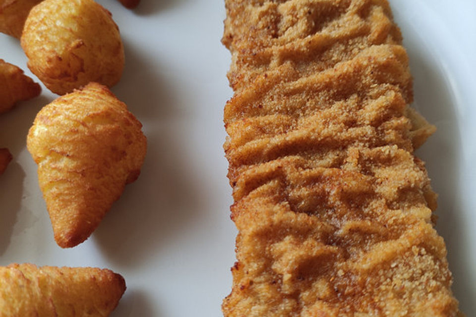 Panierte Schnitzel aus dem Backofen