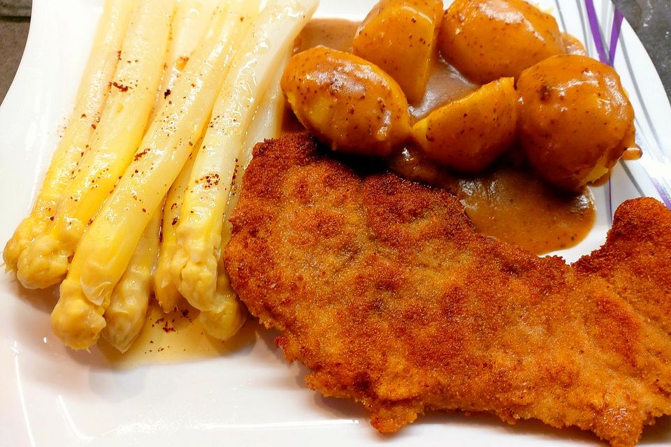 Panierte Schnitzel aus dem Backofen