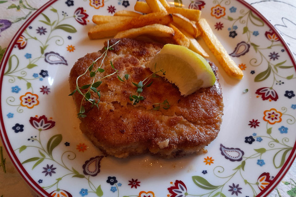 Panierte Schnitzel aus dem Backofen