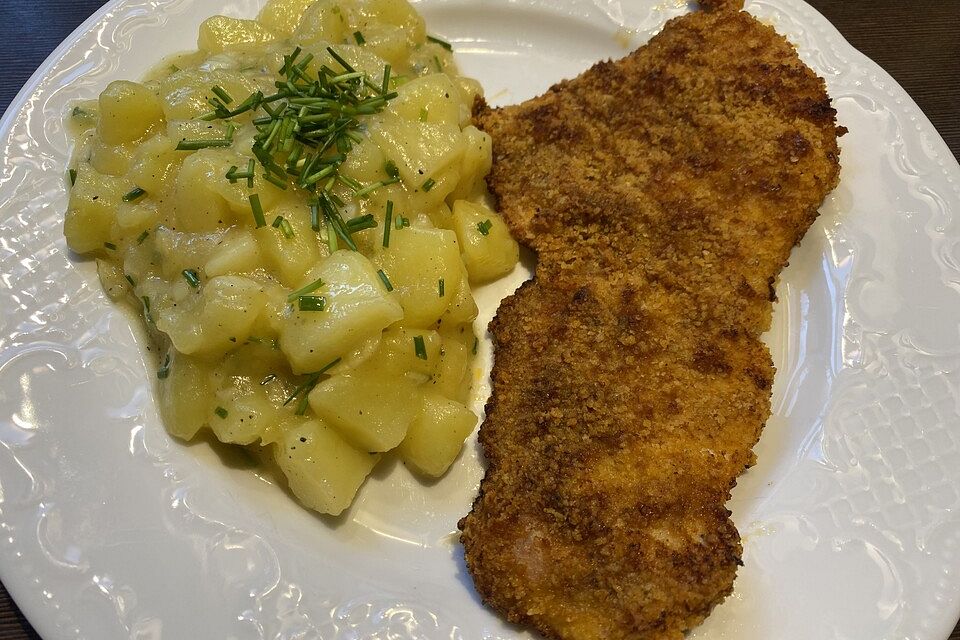 Panierte Schnitzel aus dem Backofen