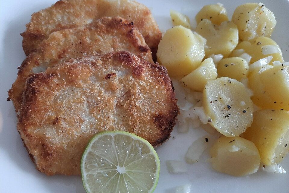 Panierte Schnitzel aus dem Backofen