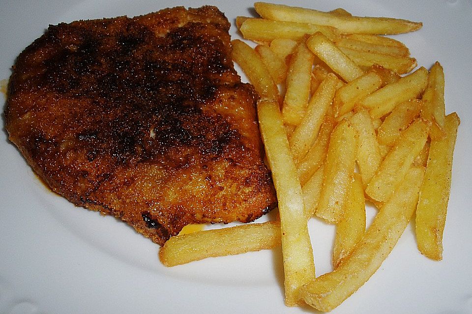 Panierte Schnitzel aus dem Backofen