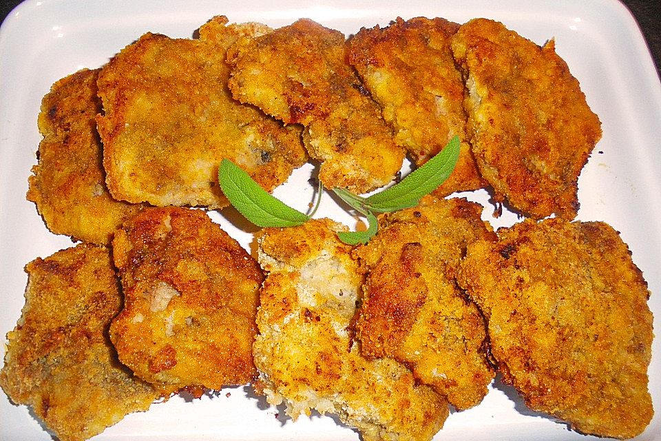 Panierte Schnitzel aus dem Backofen