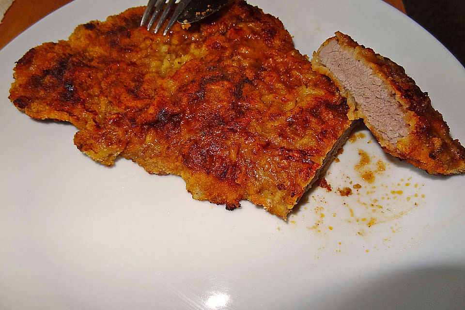 Panierte Schnitzel aus dem Backofen