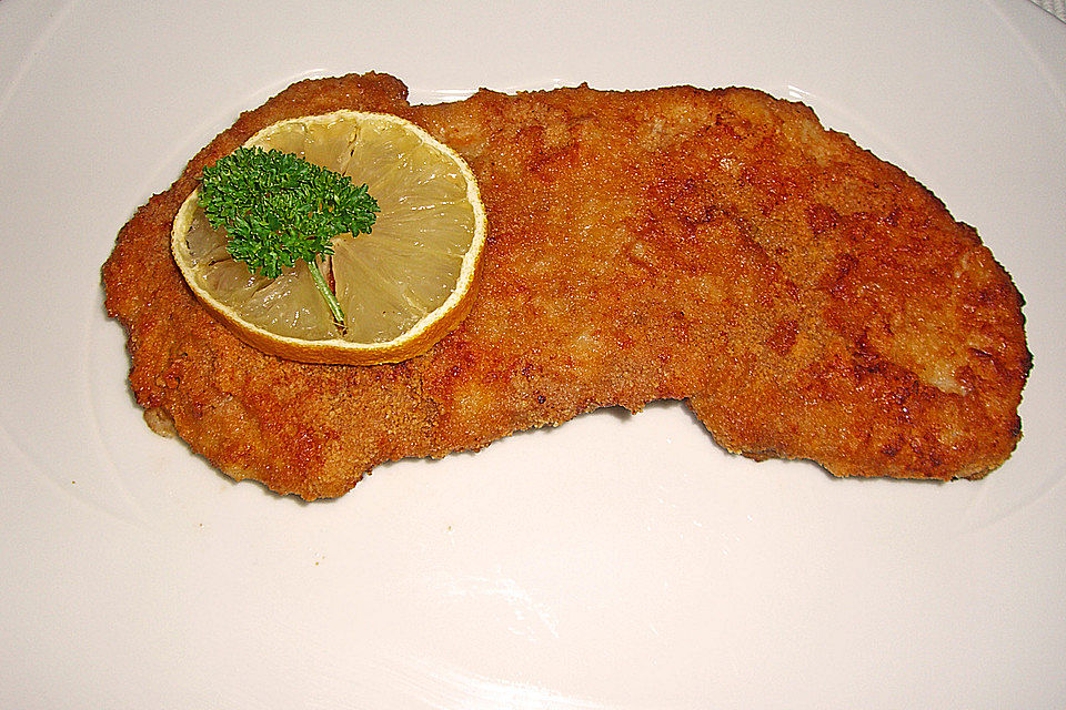 Panierte Schnitzel aus dem Backofen