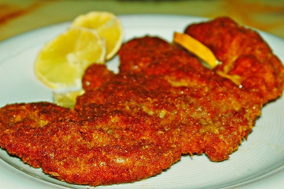 Panierte Schnitzel aus dem Backofen