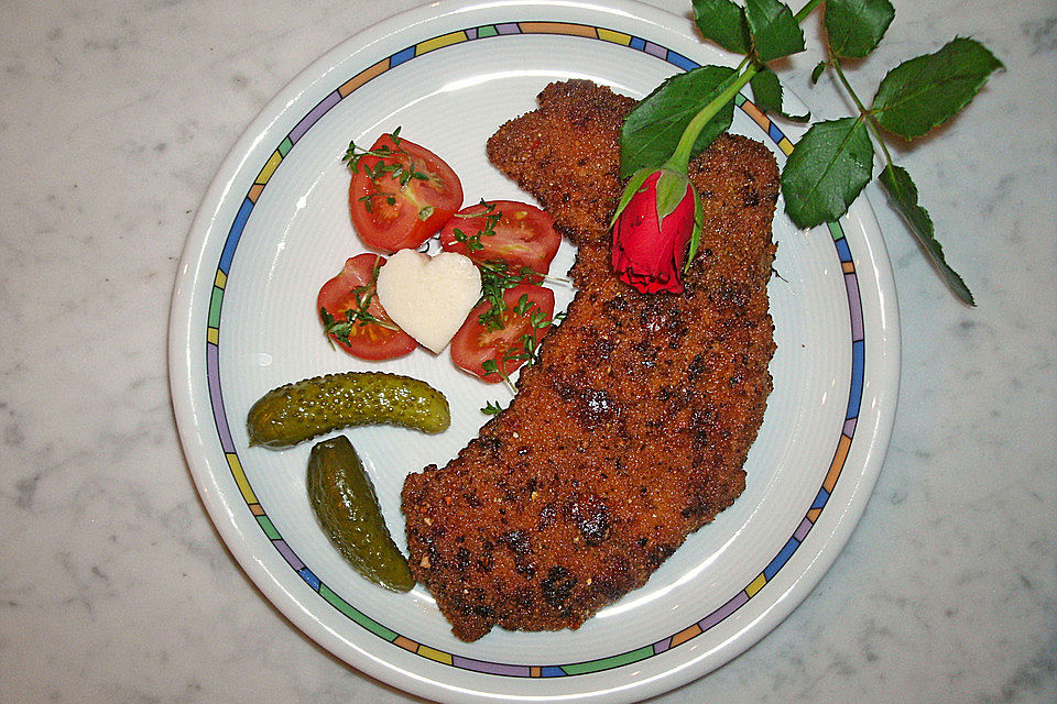 Panierte Schnitzel aus dem Backofen