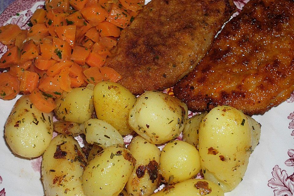 Panierte Schnitzel aus dem Backofen