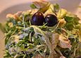 Huehnchen-Rucola-Gurken-Trauben-Salat